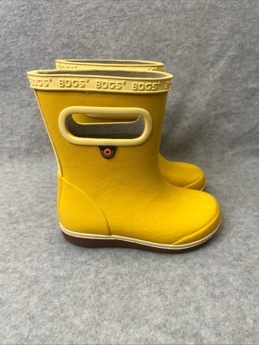 Bogs Yellow Boots Waterproof Rain Boots Size 7 Little Kid Excellent Condition